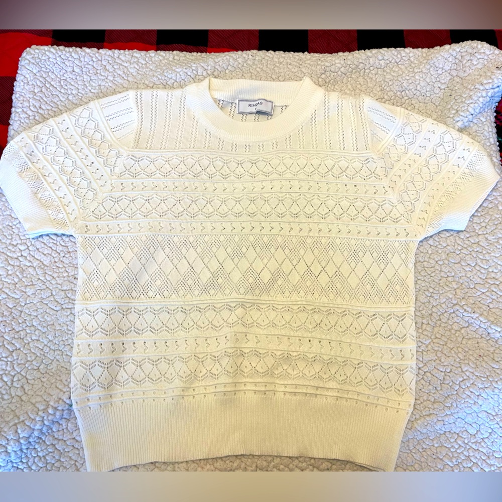 Crochet style white top